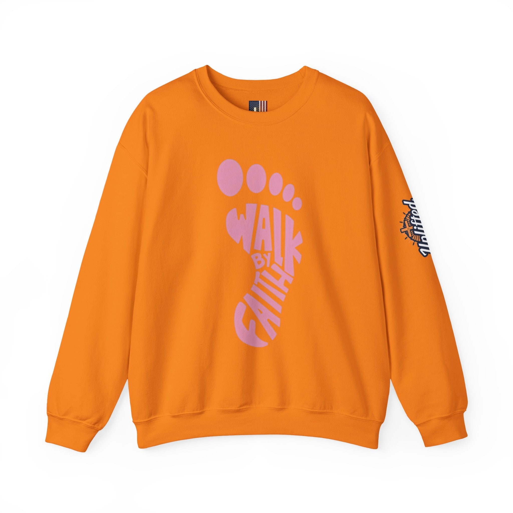 Walk By Faith Footprint Sweatshirt Printify