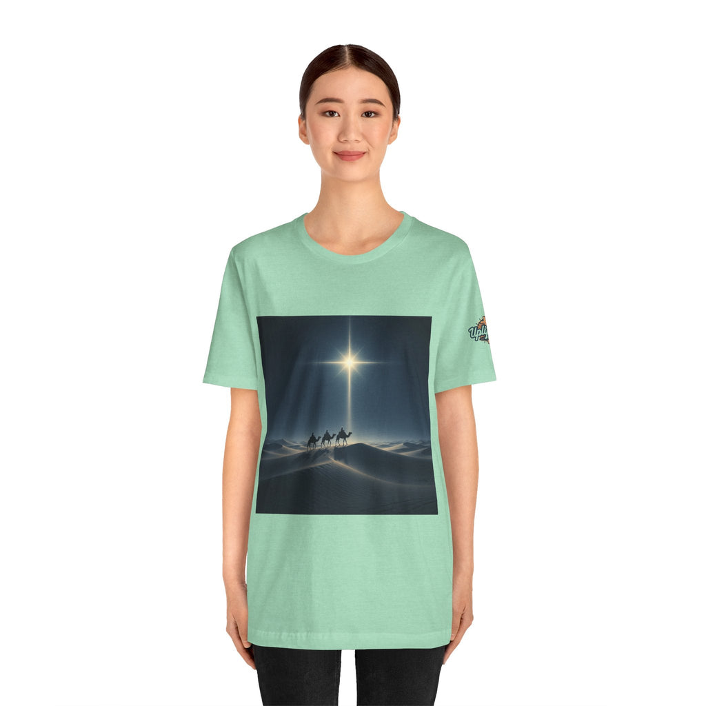 3 Wise Men T-shirt – Magi Camels Nativity Journey Christian Christmas T-shirt for Epiphany Faith & Holy Night Printify