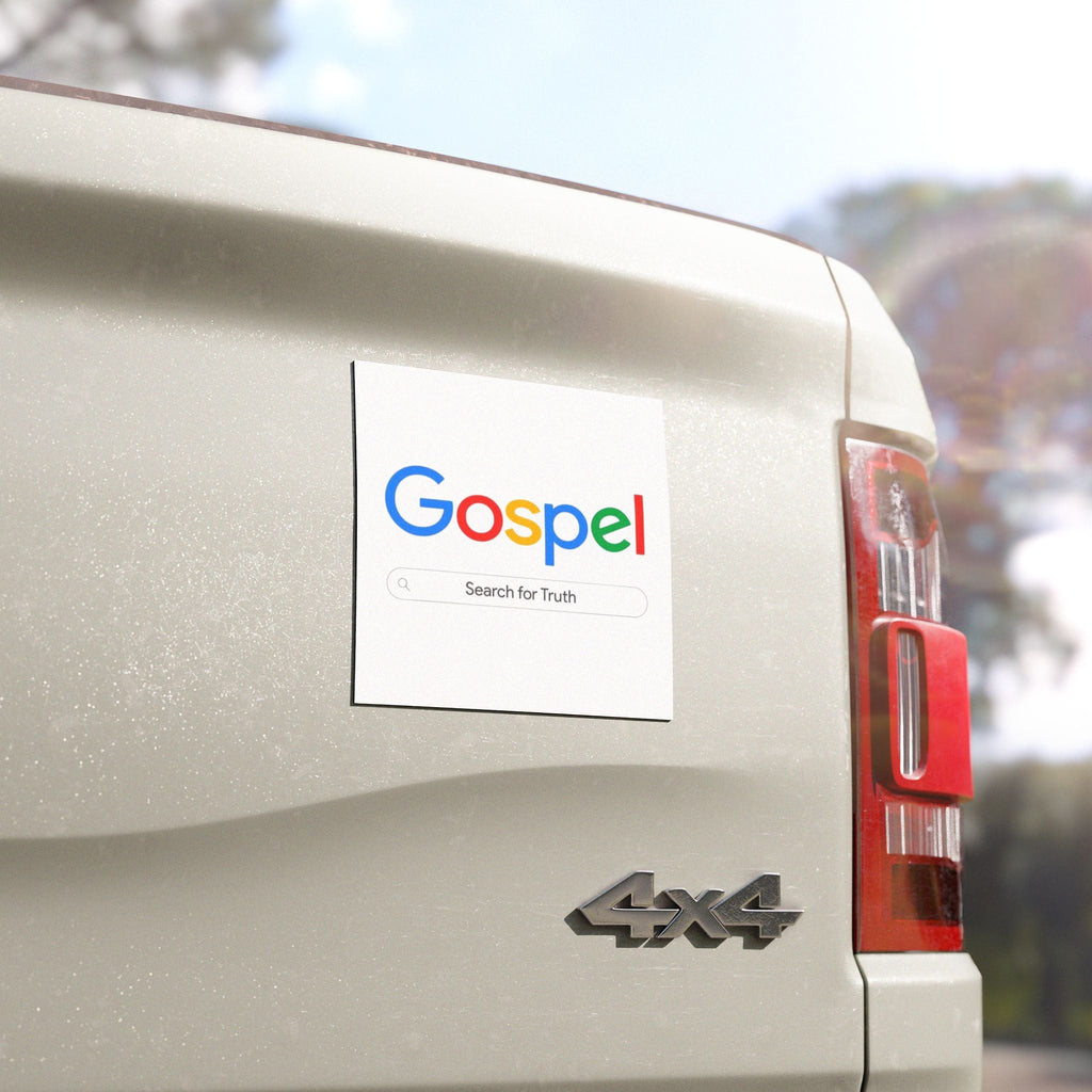 Gospel Car Magnet — “Search for Truth” Christian Faith Vehicle Decal Printify