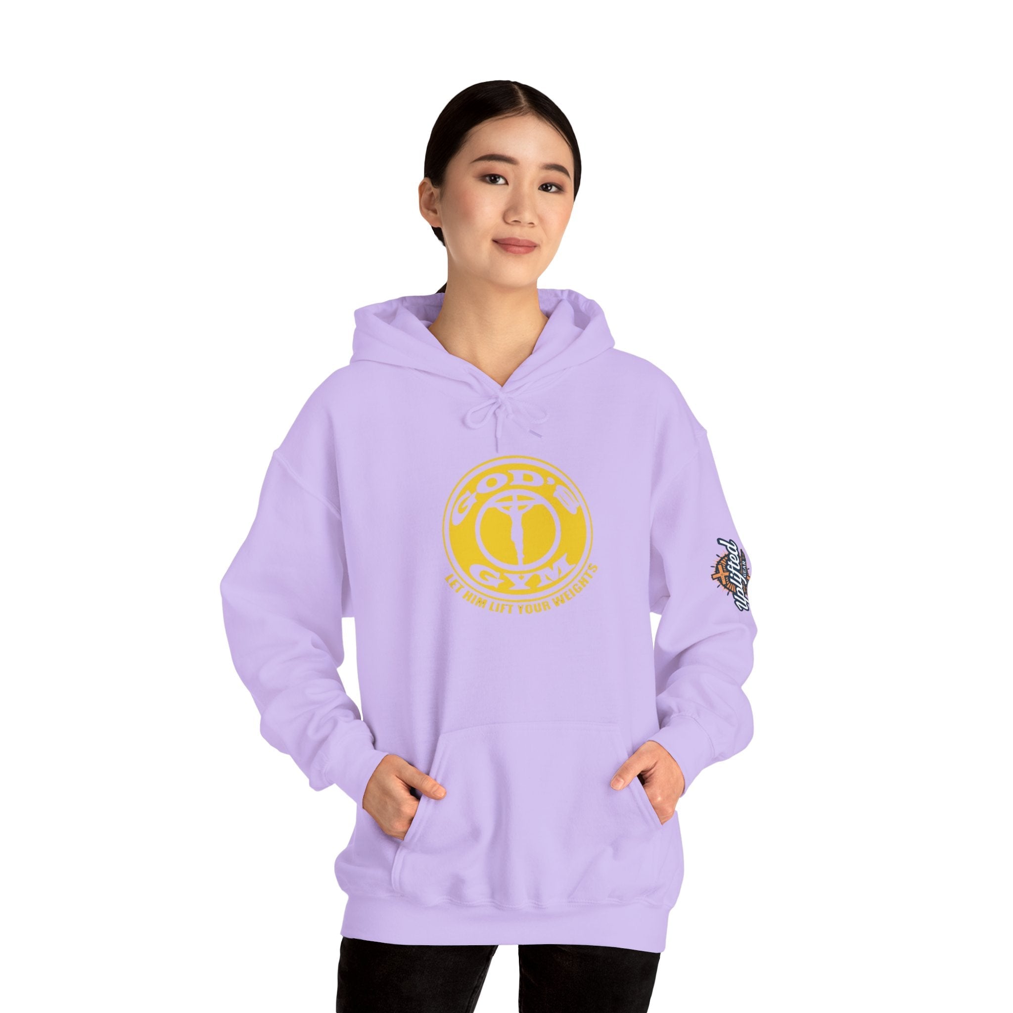 God's Gym Hoodie — "Let Him Lift Your Weights" Christian Fitness Hoodie Printify