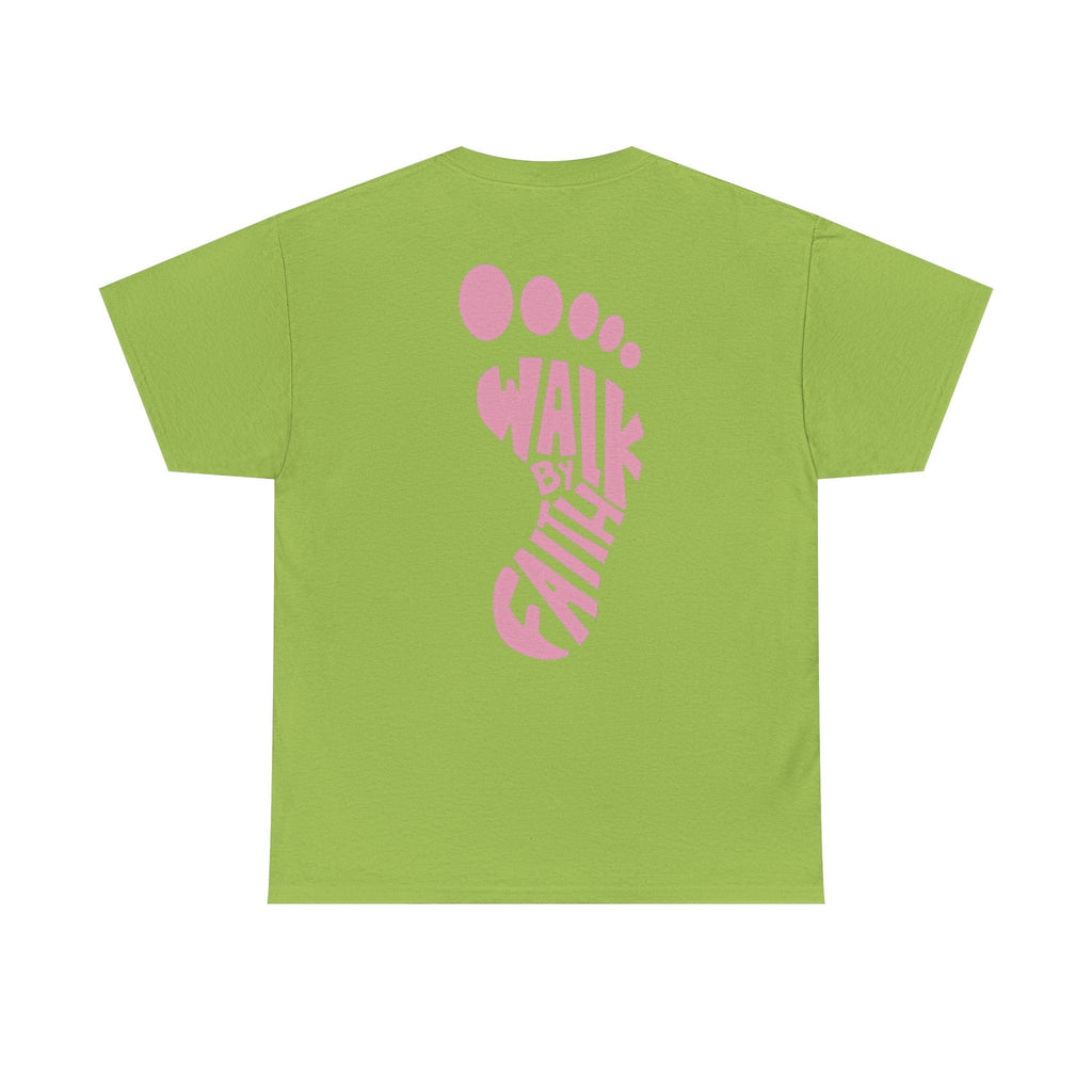 Walk By Faith Footprint T-Shirt Printify