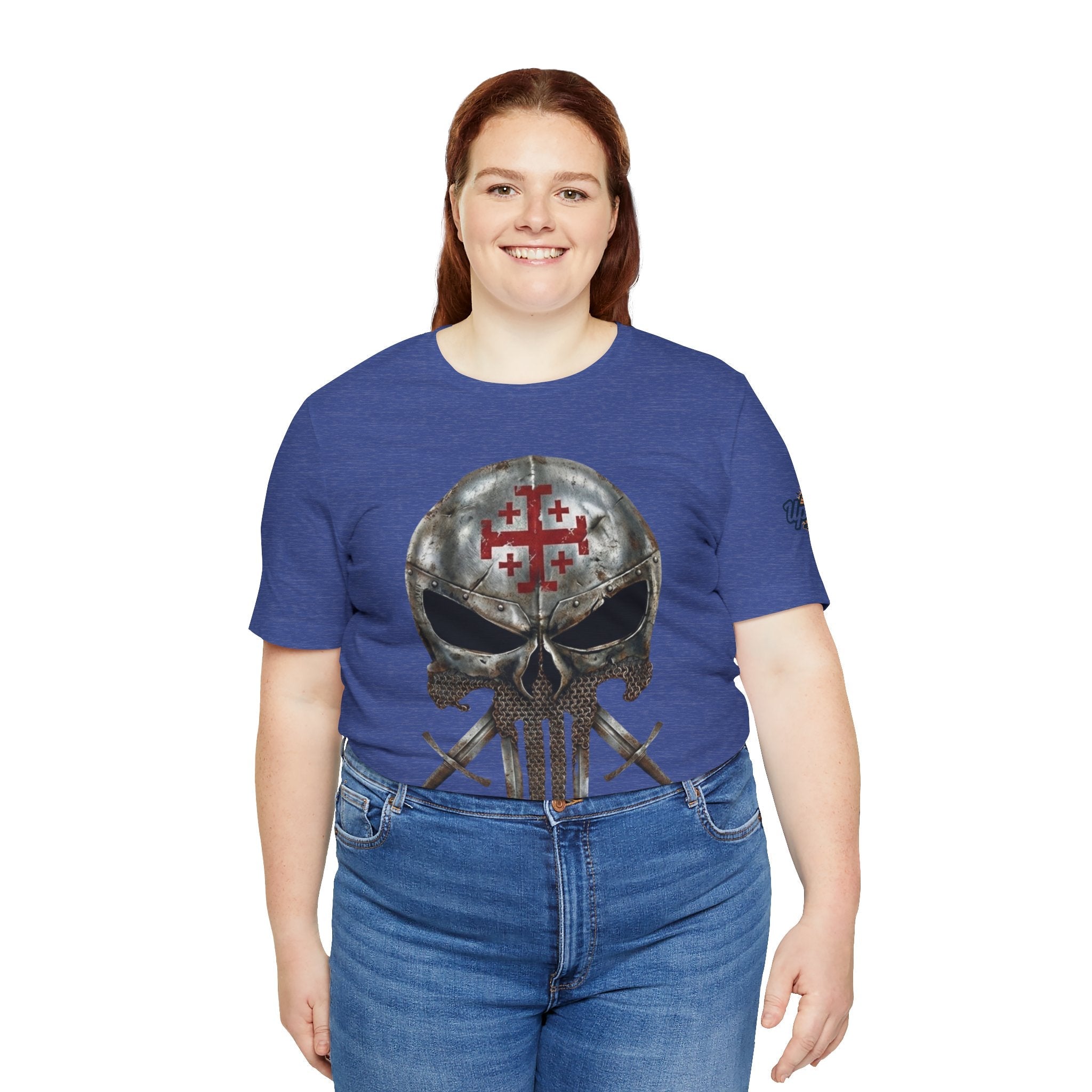 Crusader Knight Christian Skull T-shirt - Warrior Armor of God T-shirt Printify