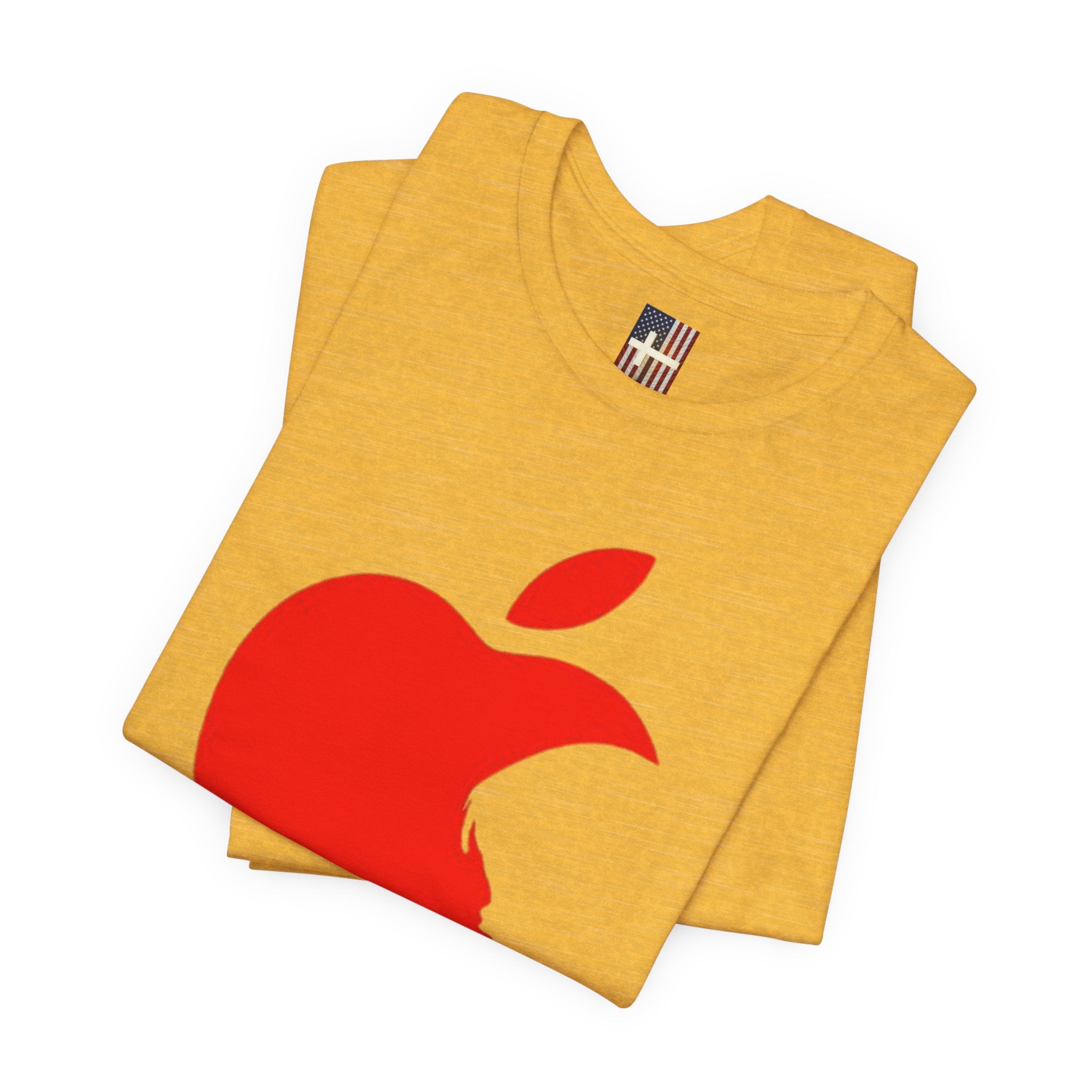 iPray Red Apple Christian T-Shirt — Faith Graphic Tee Printify