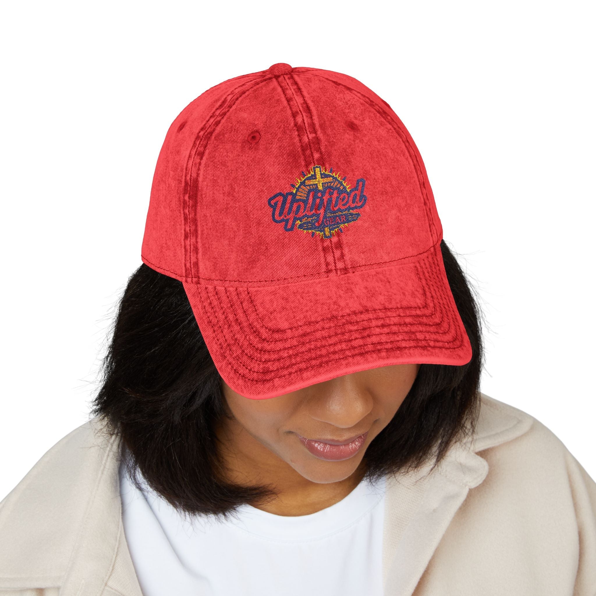 Uplifted Gear Embroidered Christian Hat – Bold Faith Cap for Inspired Living Printify