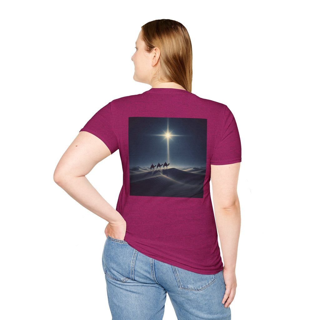 3 Wise Men T-shirt – Magi Camels Nativity Journey Christian Christmas T-shirt for Epiphany Faith & Holy Night Printify