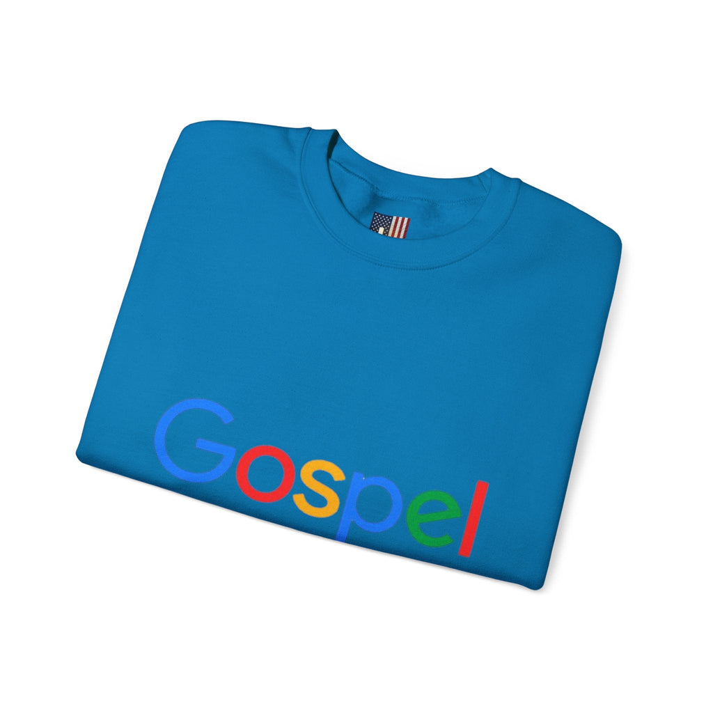 Gospel Graphic Sweatshirt — "Gospel" Colorful Logo Christian Sweatshirt Printify
