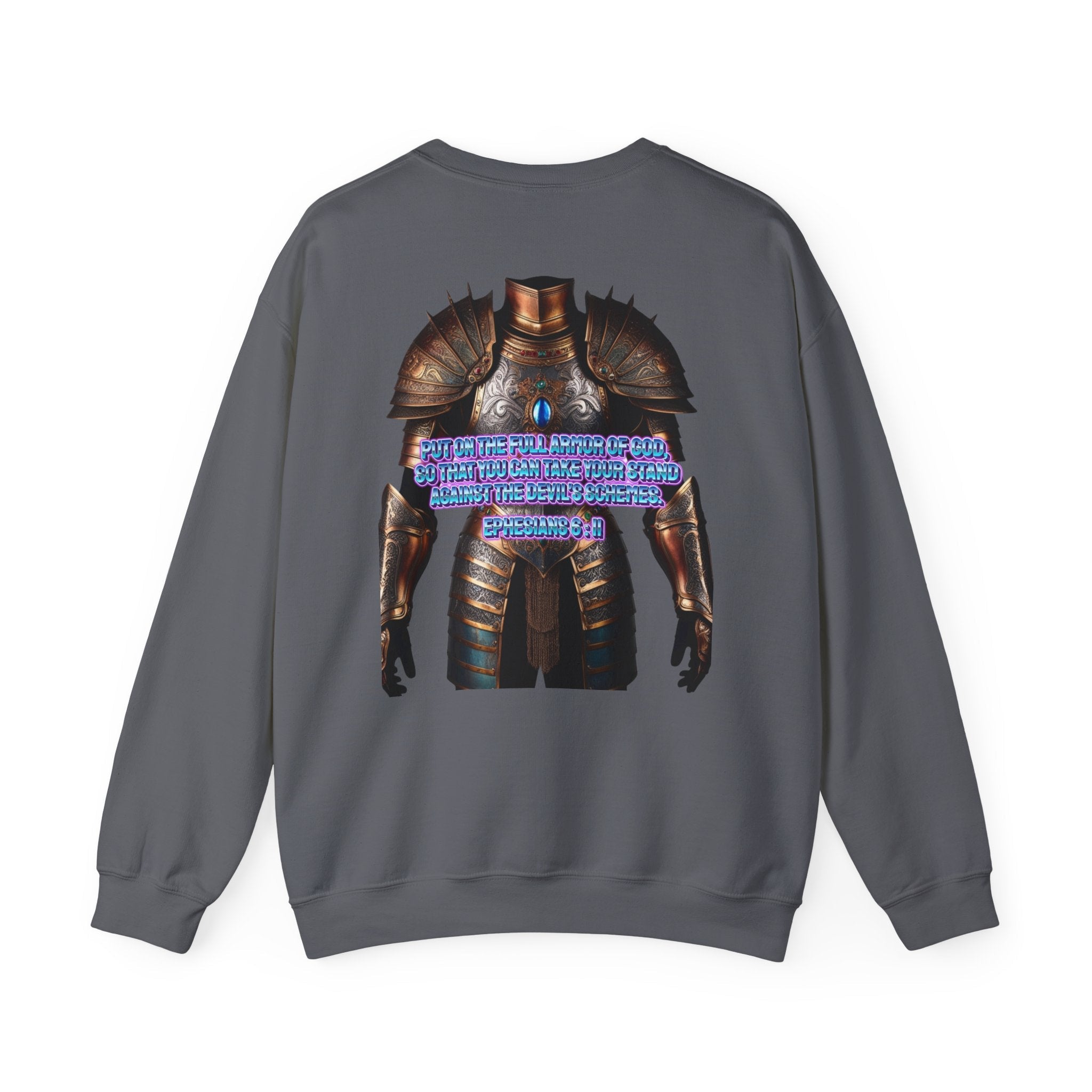 Religious Graphic Armor Of God Design - Unisex Heavy Blend™ Crewneck Sweatshirt Printify