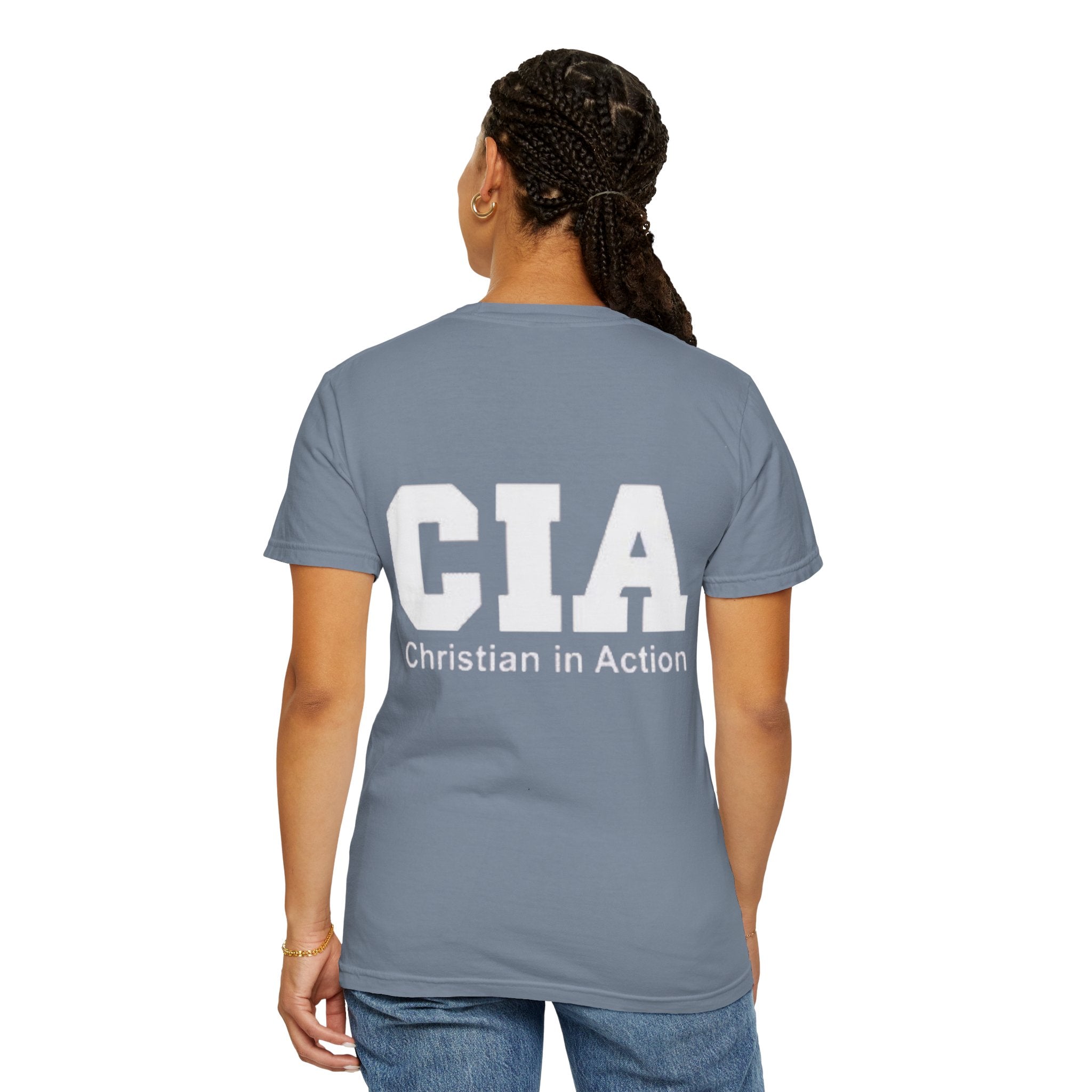CIA Christian in Action T-shirt - Funny Faith Parody T-shirt - Mission Ready Apparel Printify