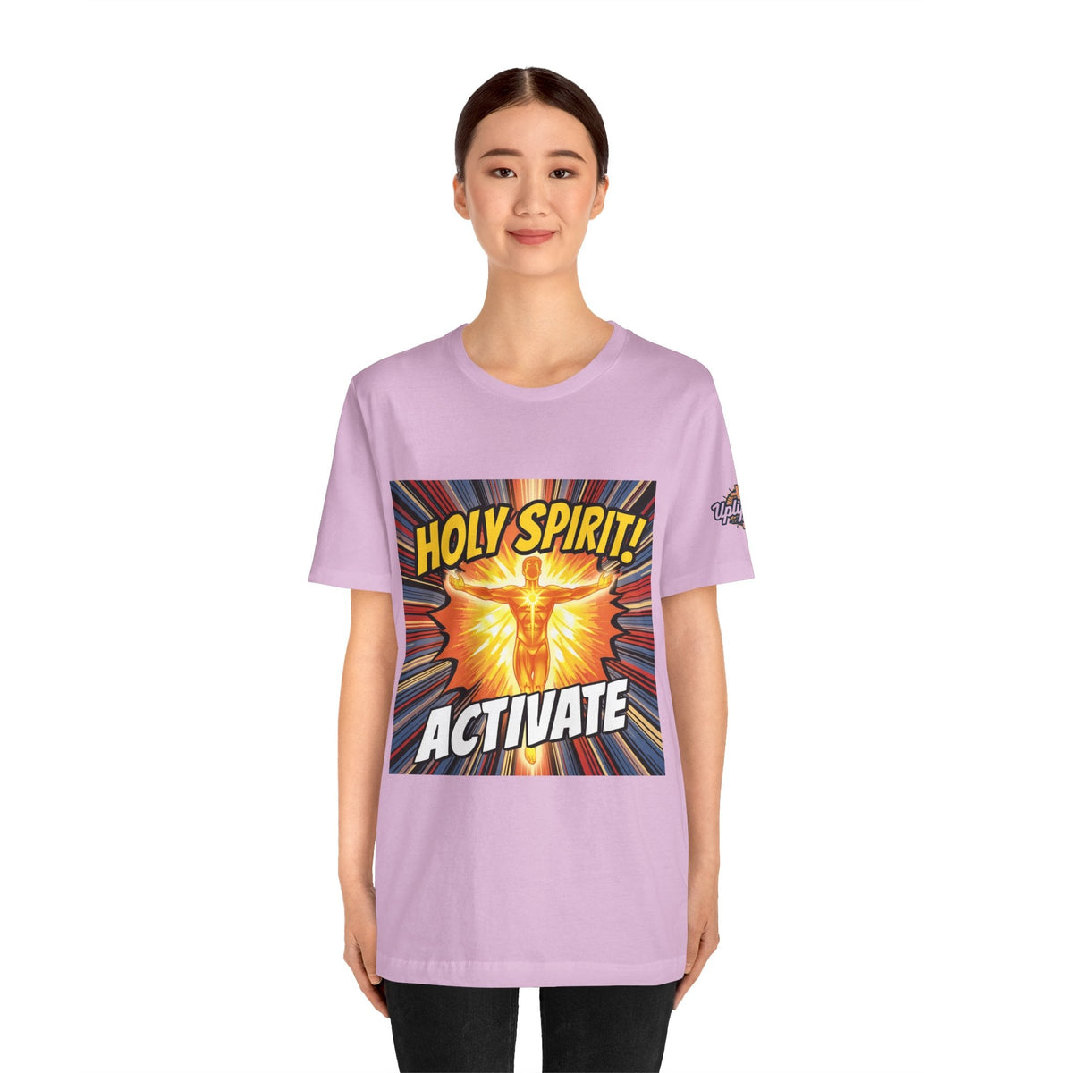 Holy Spirit Activate T-shirt – Superhero Christian T-shirt with Vibrant Power-Up Design for Faith-Fueled Boldness Printify
