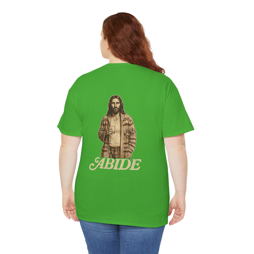 Abide Vintage Jesus Tee — "The Dude" Graphic Christian T-Shirt Printify