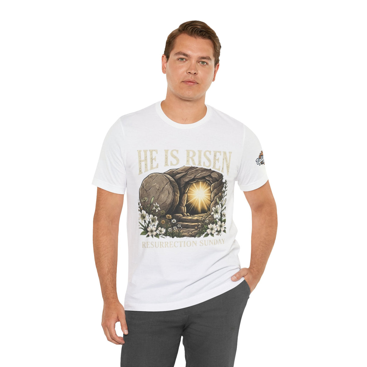 He Is Risen T-Shirt — Jesus Christ Resurrection Easter Tee Printify