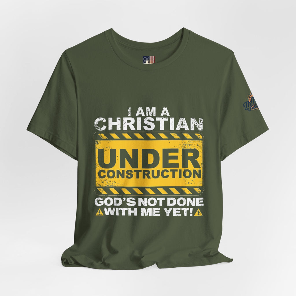 Christian Under Construction T-shirt | God Is Not Done With Me Yet T-shirt Printify