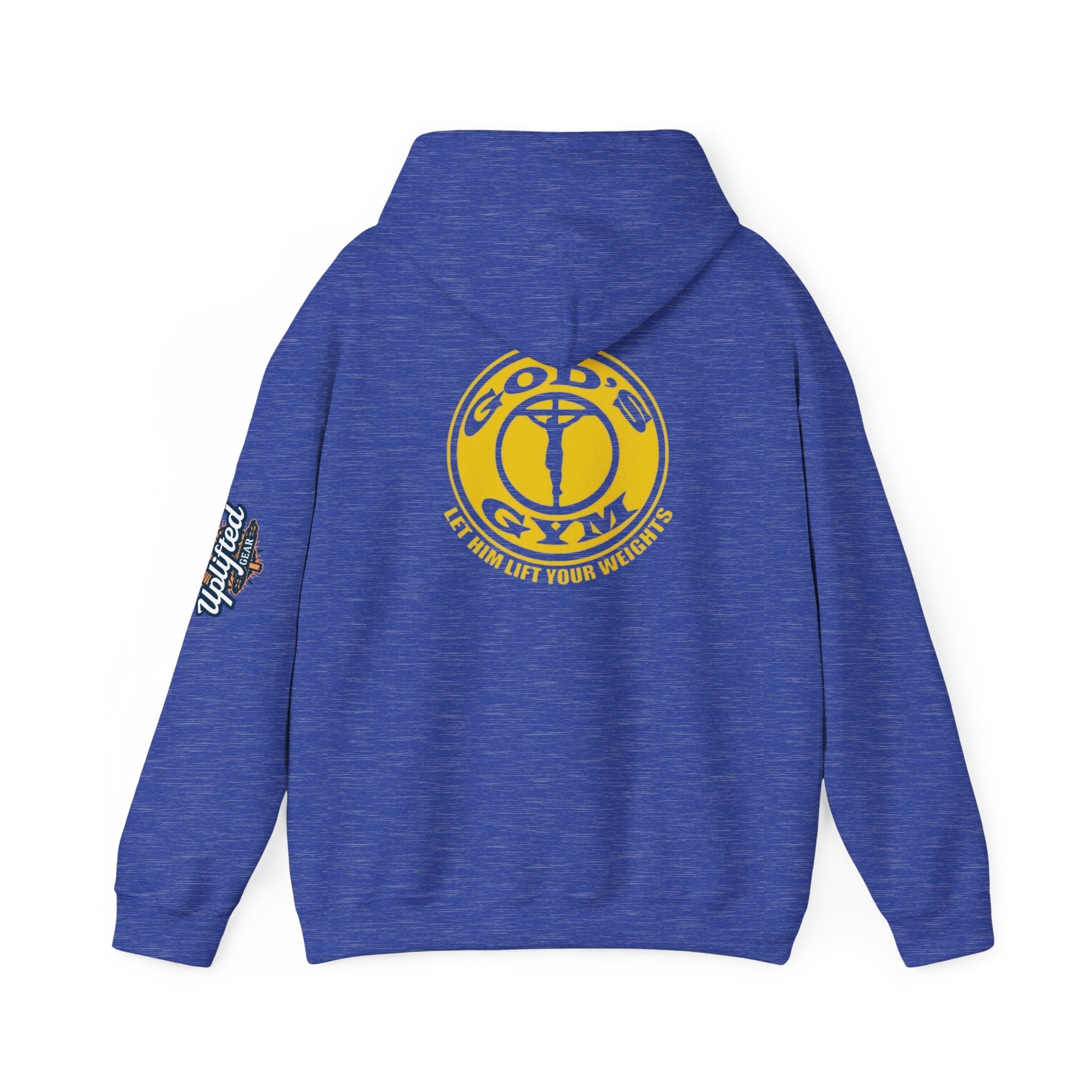 God's Gym Hoodie — "Let Him Lift Your Weights" Christian Fitness Hoodie Printify