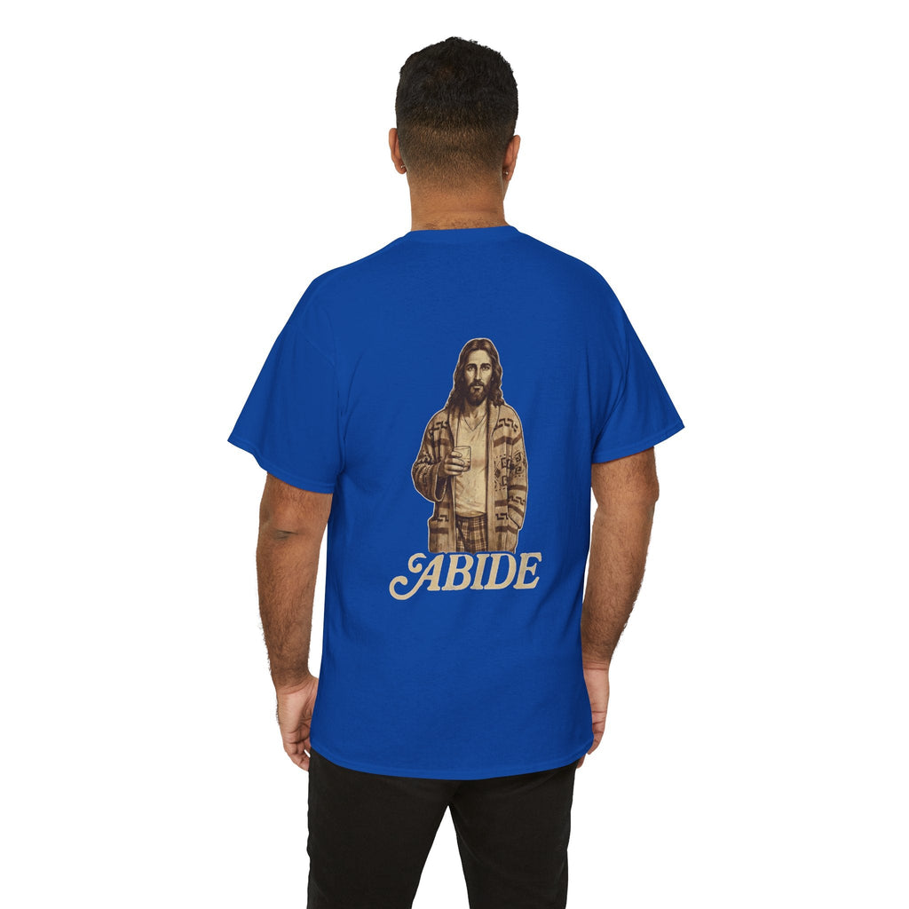 Abide Vintage Jesus Tee — "The Dude" Graphic Christian T-Shirt Printify