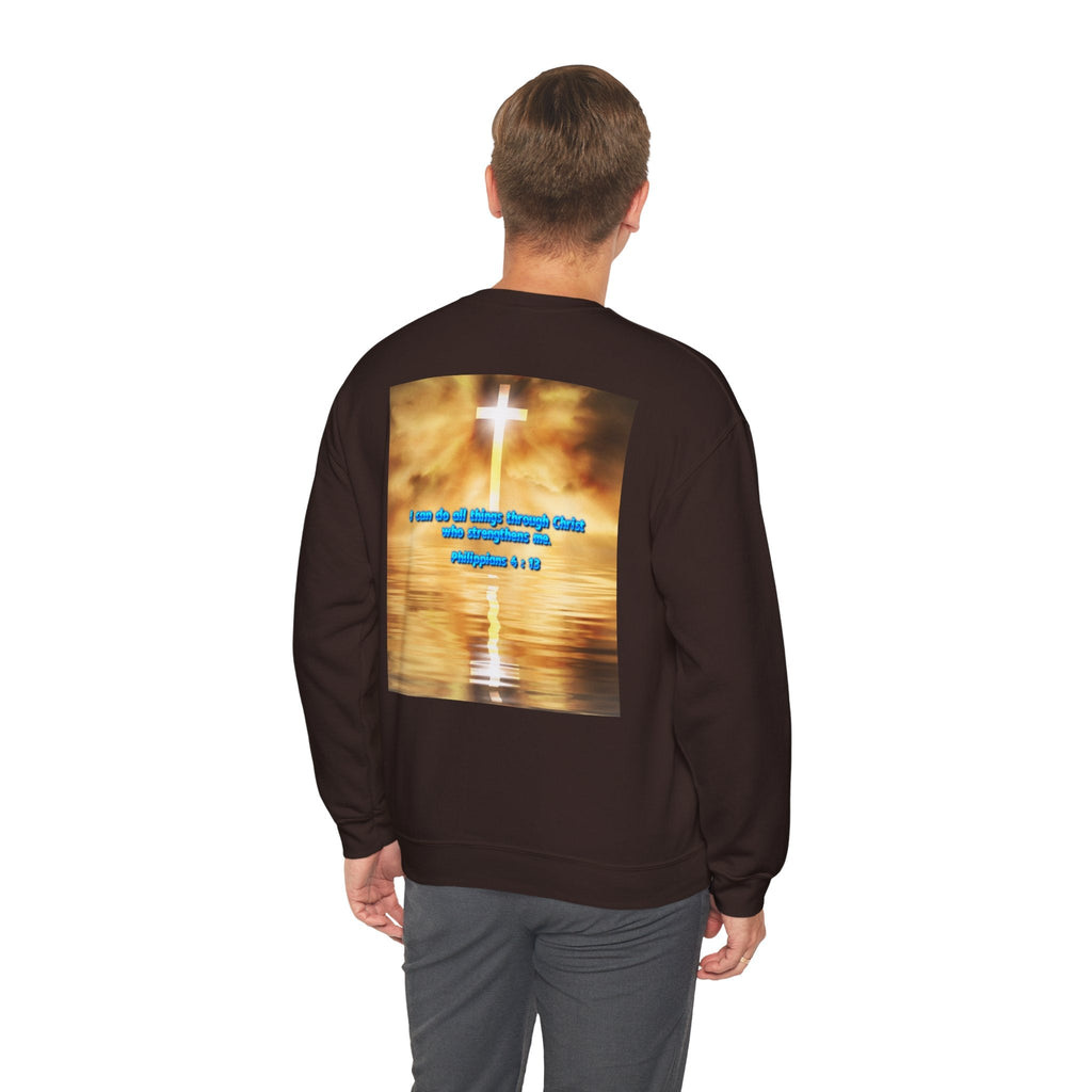 Bible Verse Heavy Blend™ Crewneck Sweatshirt Unisex  - Philippians 4 : 13 Printify