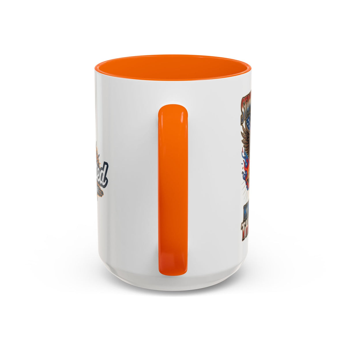 Patriotic Eagle Coffee Mug — "Stand for the Flag, Kneel for the Cross" (11/15oz) Printify