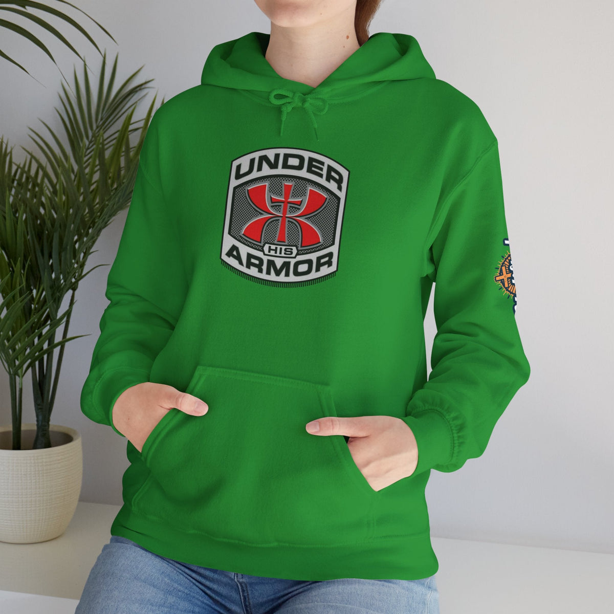 Under Armor Logo Hoodie — Black Athletic Pullover Printify