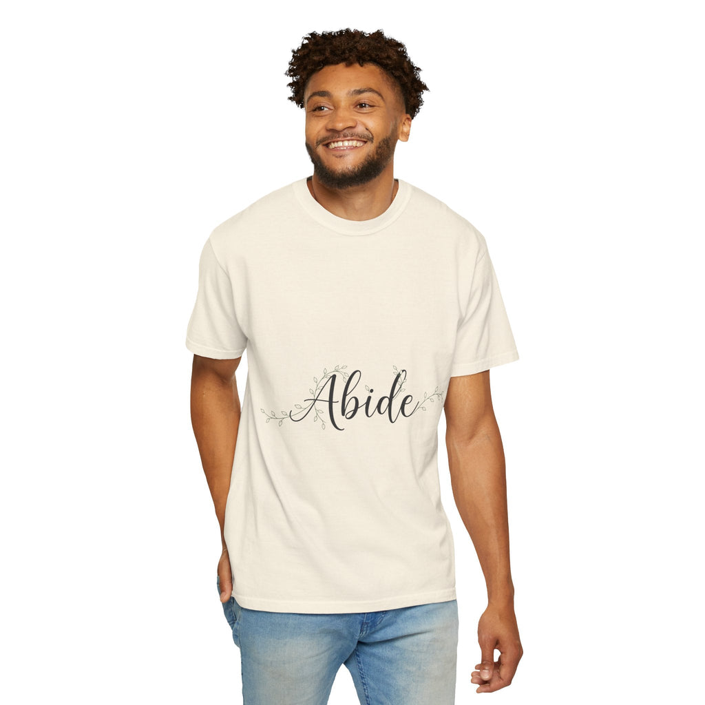 Abide in the Lord T-Shirt – Vine Design Christian Tee for Faithful Hearts Printify
