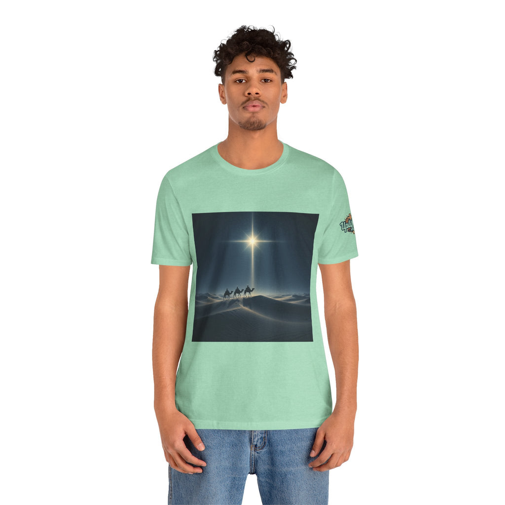3 Wise Men T-shirt – Magi Camels Nativity Journey Christian Christmas T-shirt for Epiphany Faith & Holy Night Printify
