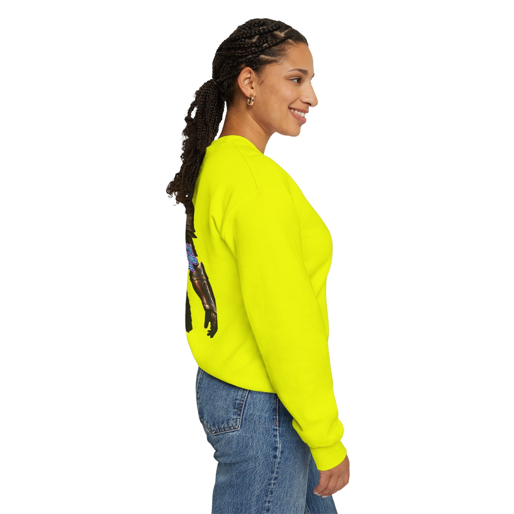 Religious Graphic Armor Of God Design - Unisex Heavy Blend™ Crewneck Sweatshirt Printify