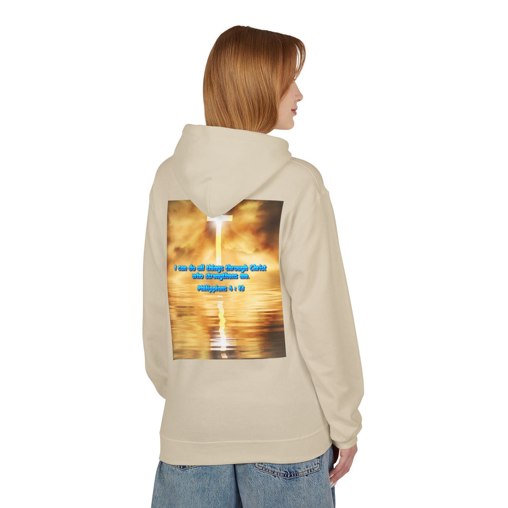 Hoodie - Philippians 4 : 13 Bible Verse Religious Design Printify