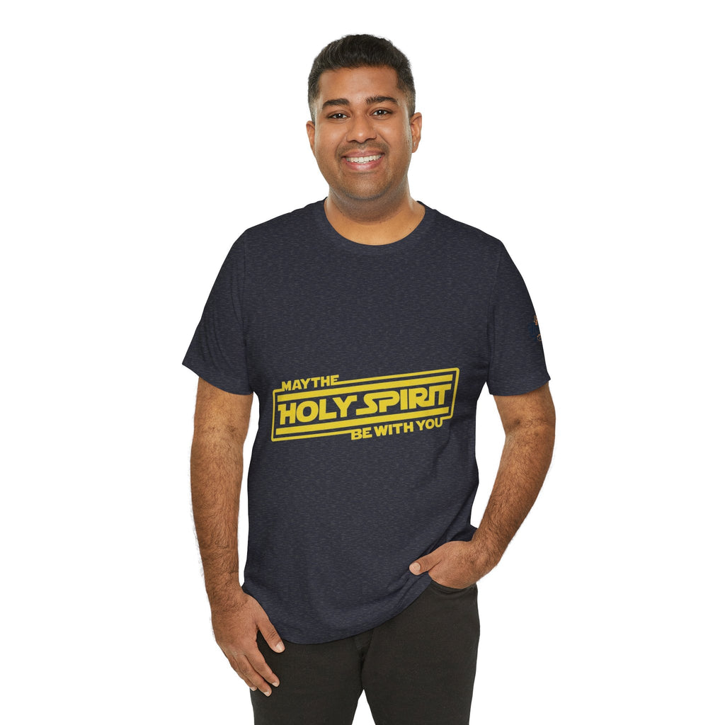 May the Holy Spirit Be With You T-shirt - Christian Star Wars Parody T-shirt Printify