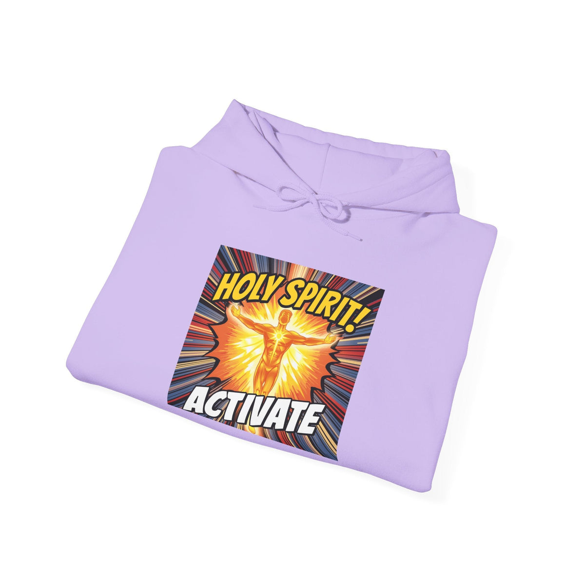 Holy Spirit Activate Hoodie – Superhero Christian Sweatshirt with Vibrant Power-Up Design for Faith-Fueled Boldness Printify