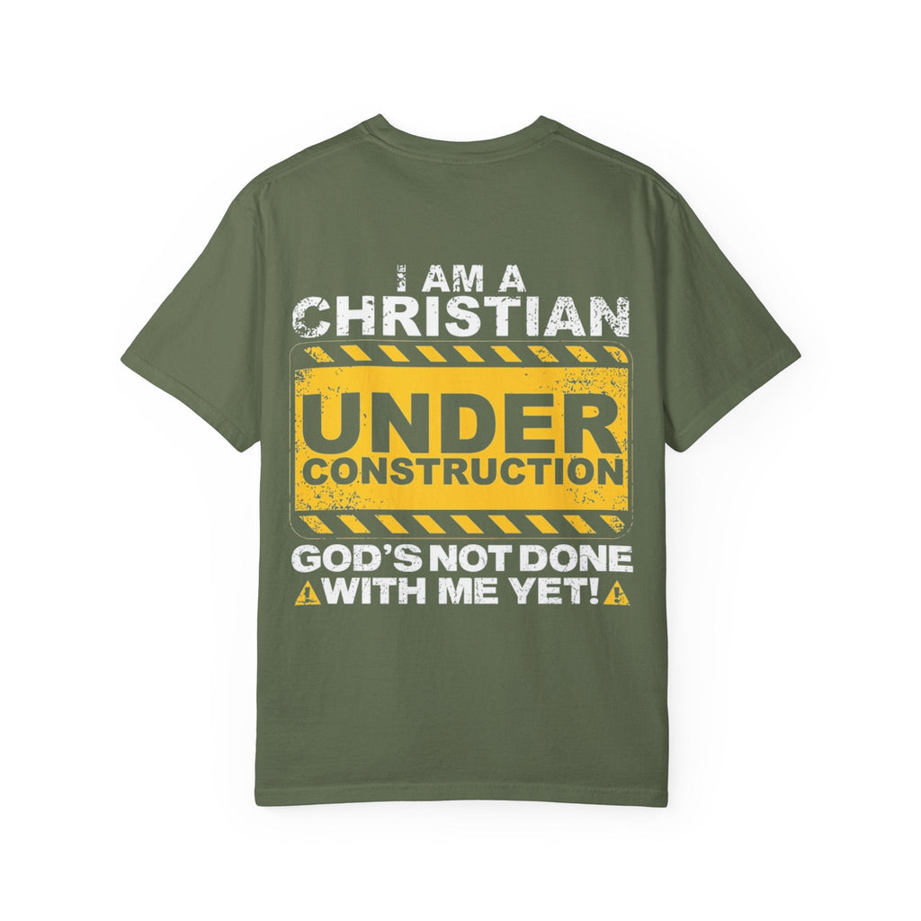 Christian Under Construction T-shirt | God Is Not Done With Me Yet T-shirt Printify