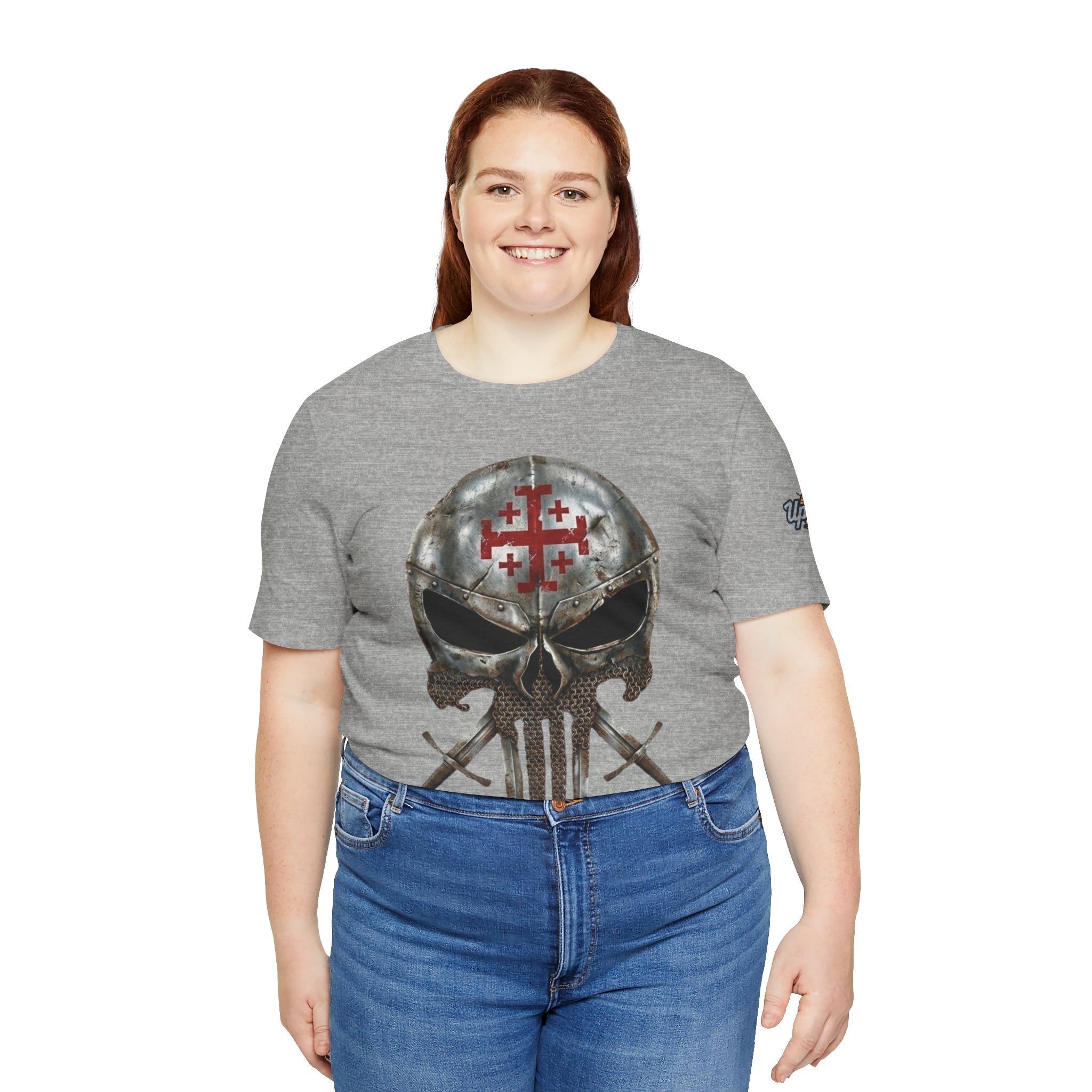 Crusader Knight Christian Skull T-shirt - Warrior Armor of God T-shirt Printify