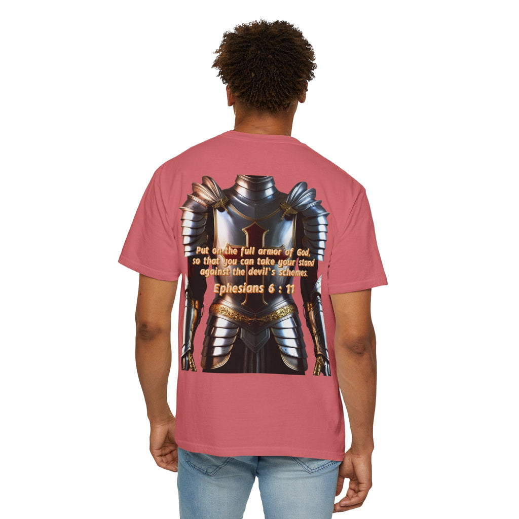 Religious Graphic Armor Of God Design - Unisex Garment-Dyed T-shirt Printify