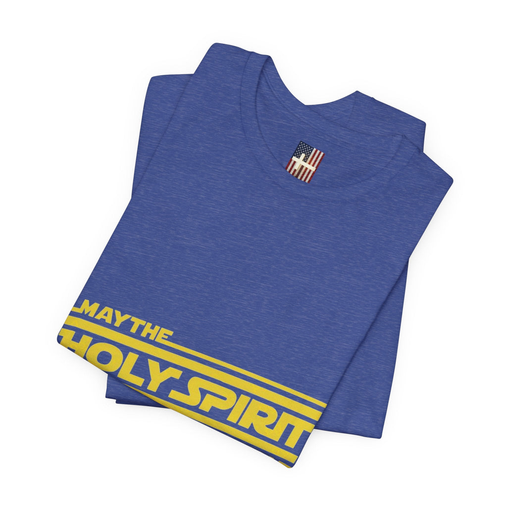 May the Holy Spirit Be With You T-shirt - Christian Star Wars Parody T-shirt Printify
