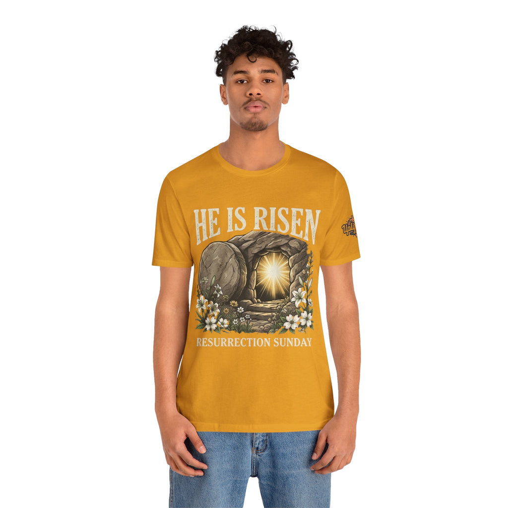 He Is Risen T-Shirt — Jesus Christ Resurrection Easter Tee Printify