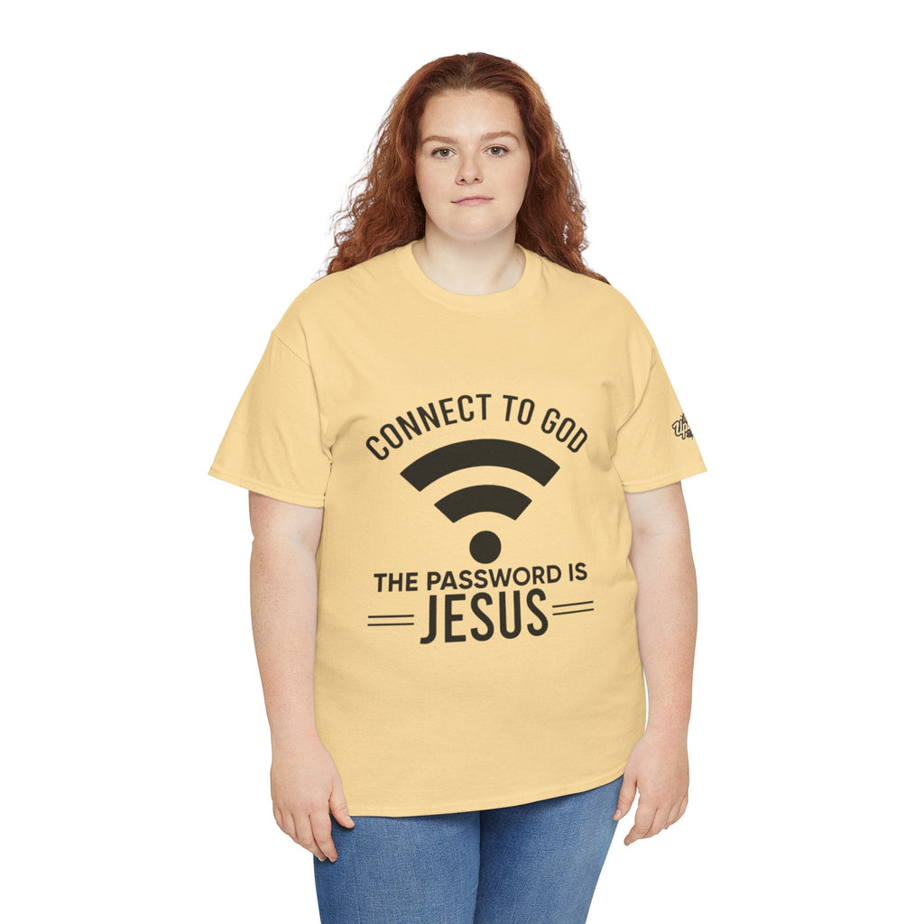 Connect to God T-shirt - WIFI Password is Jesus - Funny Christian Faith T-shirt Printify