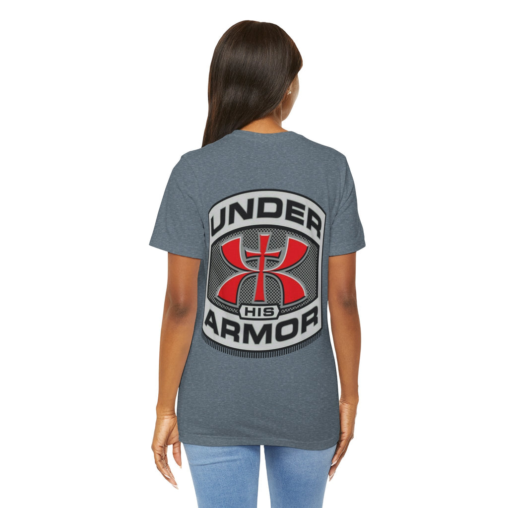 Under HIS Armor Christian T-Shirt — Faith-Inspired Under Armour Style Printify