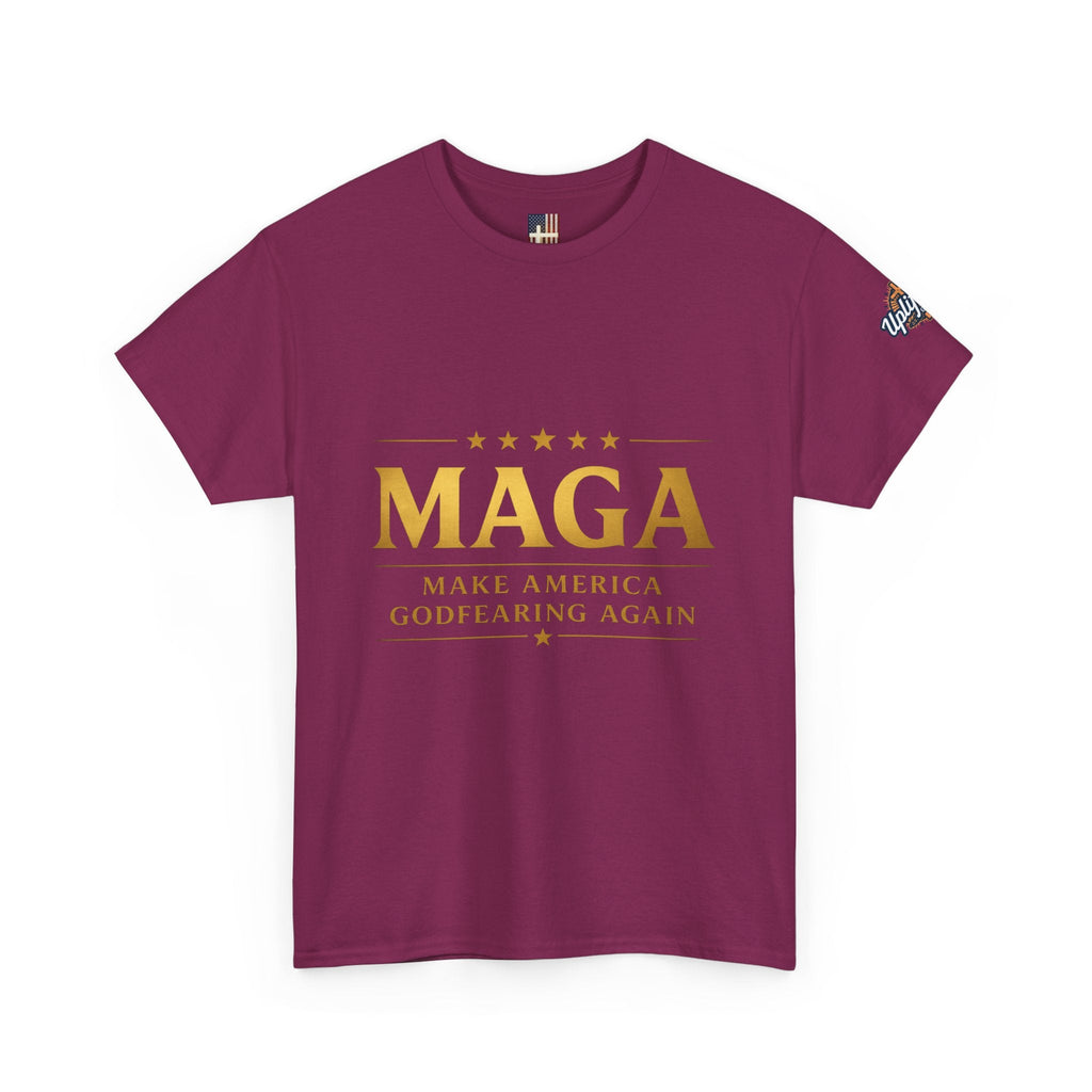 MAGA Gold Letter T-Shirt — "Make America Great Again" Printify
