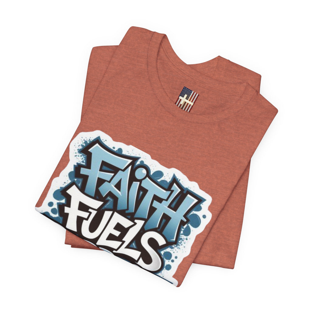 Faith Fuels Purpose T-shirt – Inspirational Christian T-shirt for Divine Drive & Unstoppable Belief Printify