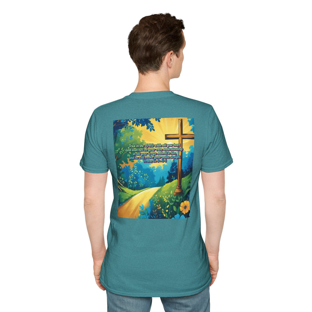 Trust in The Lord Proverbs 3:5-6 Biblical Design Unisex Softstyle T-Shirt Printify