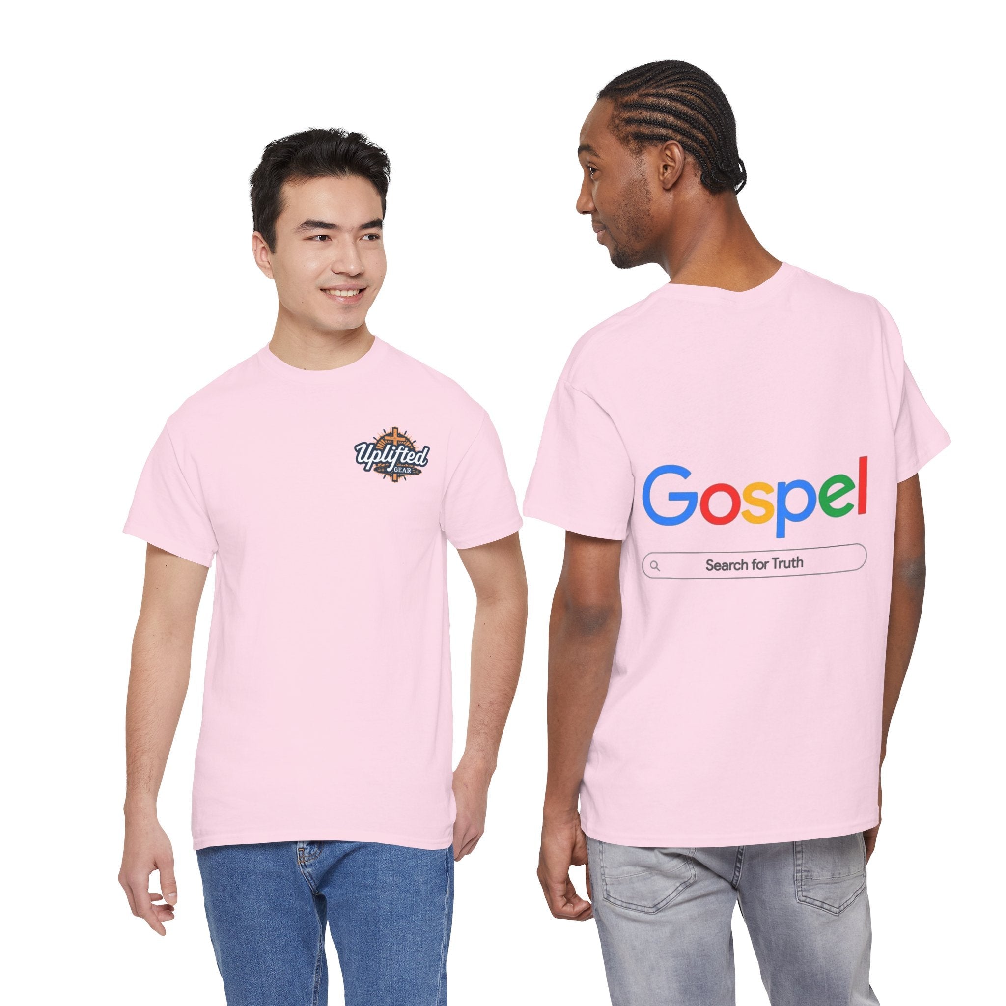 Gospel Graphic Tee — "Gospel" Colorful Logo Christian T-Shirt Printify