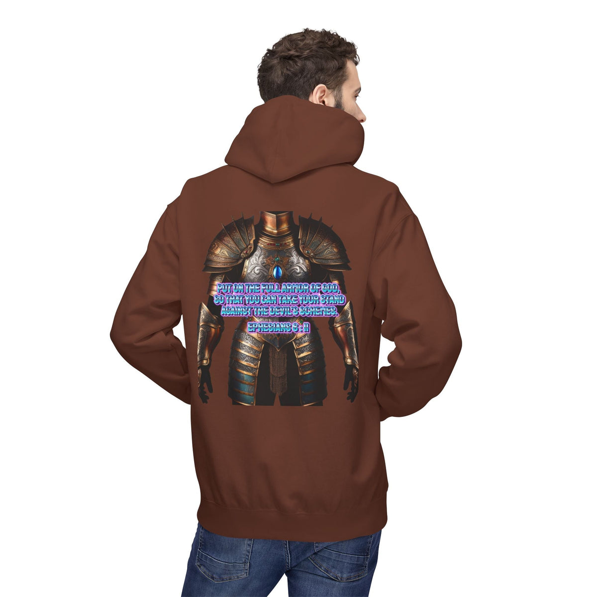 Hoodie - Ephesians 6:11 Bible Verse Religious Design Printify