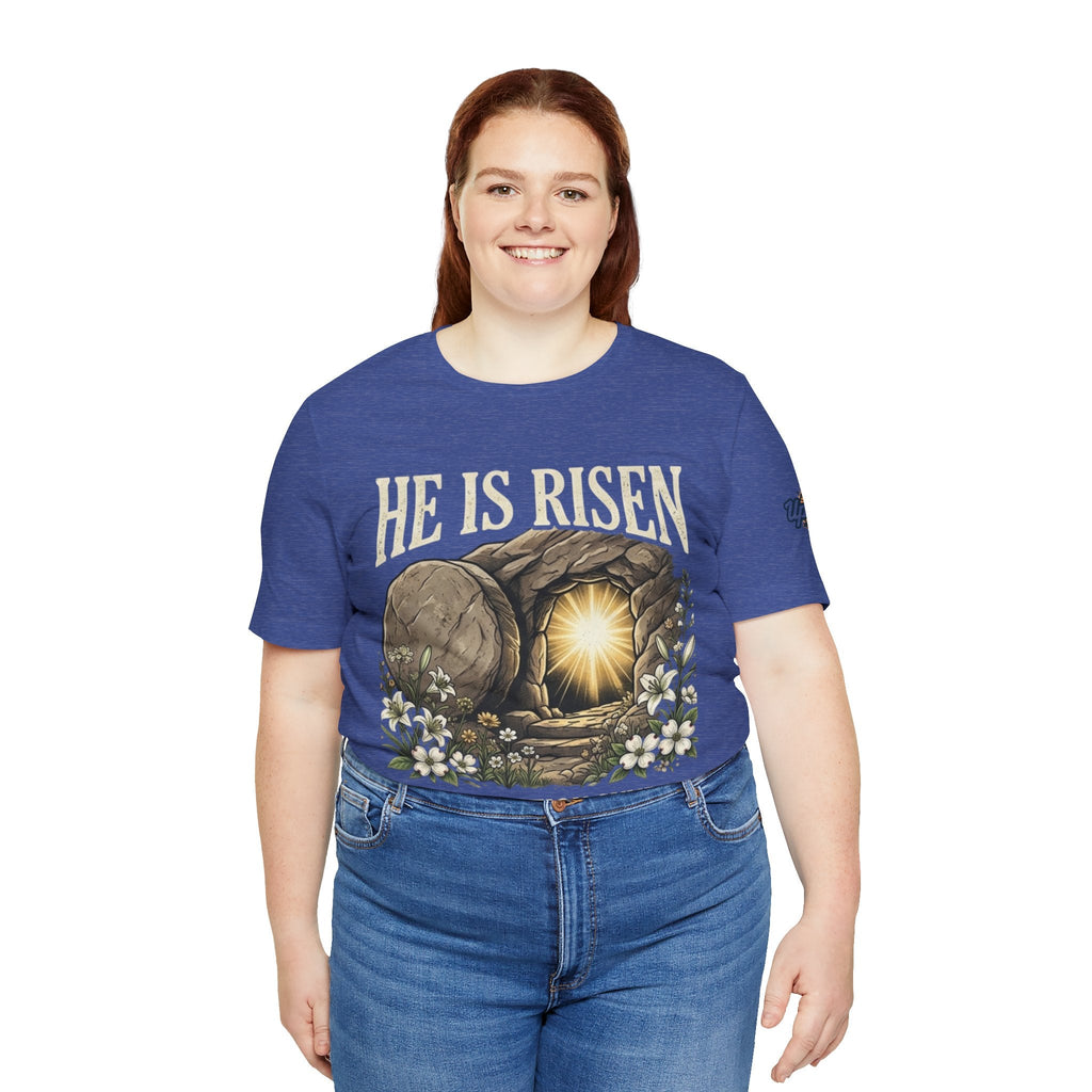 He Is Risen T-Shirt — Jesus Christ Resurrection Easter Tee Printify