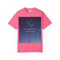 Walk by Faith, Not by Sight T-Shirt – Footprints in the Sand Christian Moonlit Tee Printify