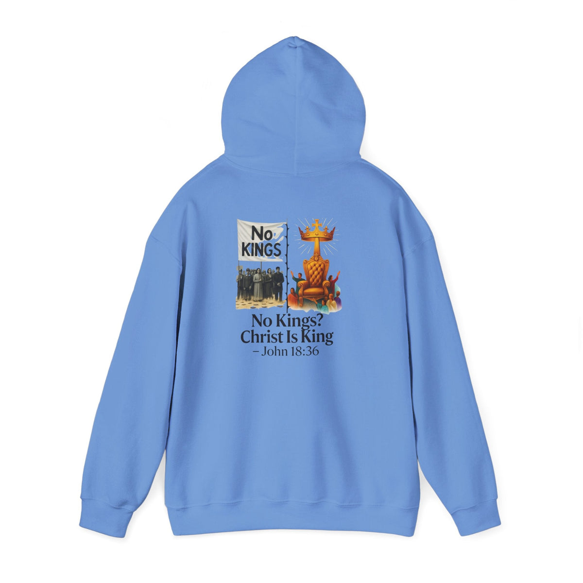 No Kings? Christ is King Hoodie – Bold Christian Hoodie for Sovereign Faith Printify