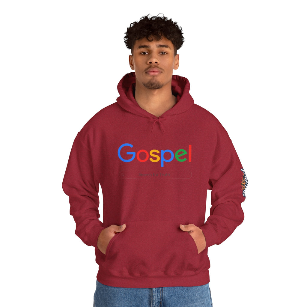 Gospel Hoodie — "Search for Truth" Christian Faith Pullover Printify