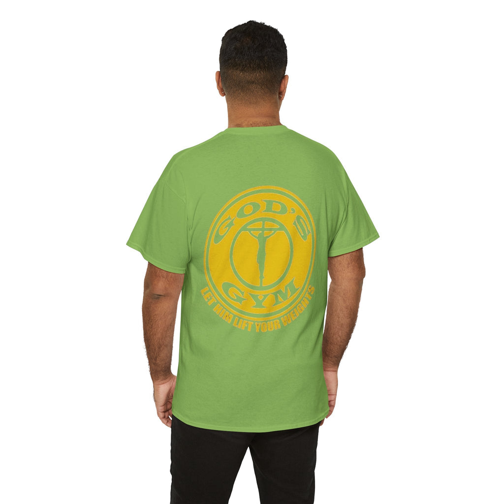 God's Gym T-Shirt — "Let Him Lift Your Weights" Christian Fitness Tee Printify