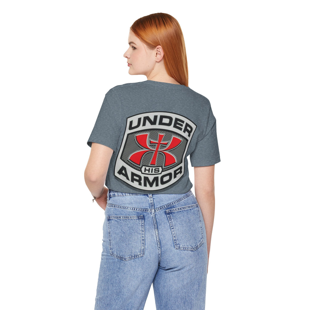 Under HIS Armor Christian T-Shirt — Faith-Inspired Under Armour Style Printify