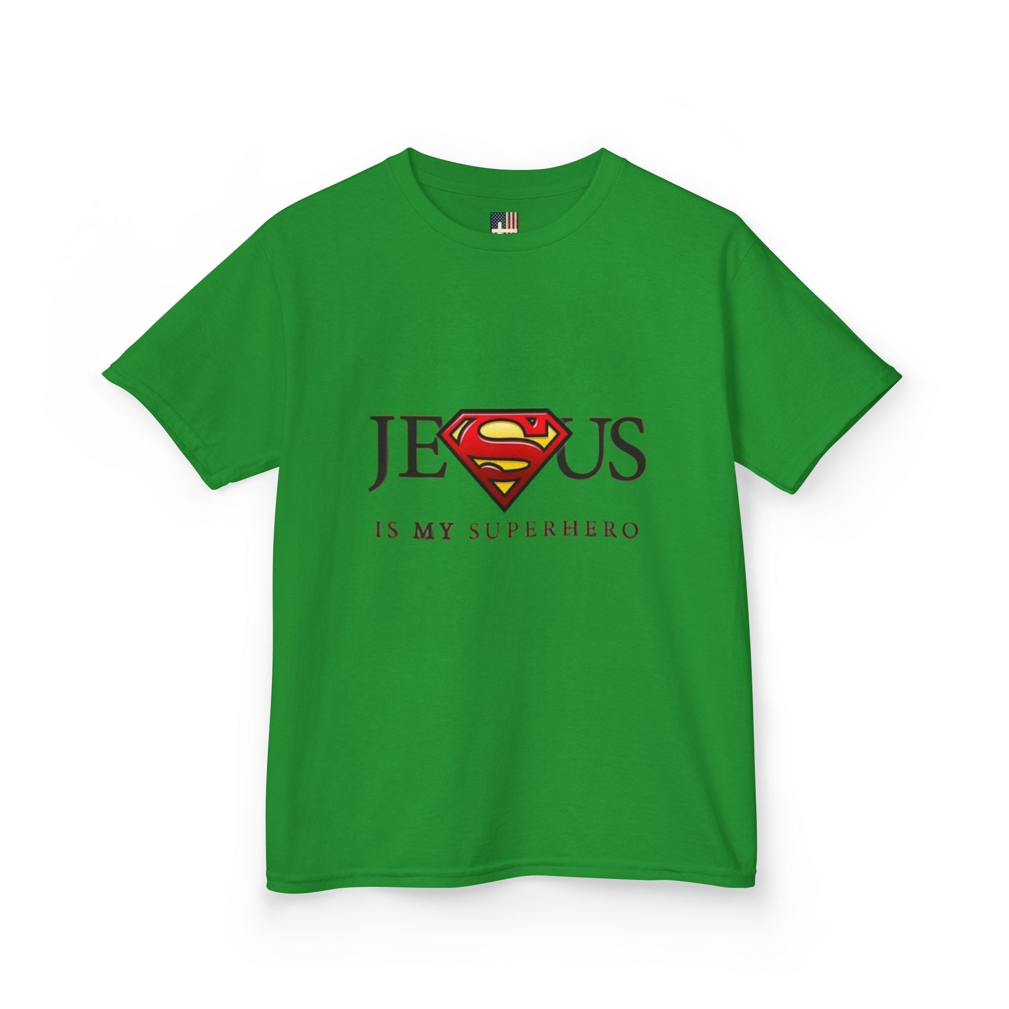 Jesus Is My Superhero T-Shirt — Faith-Based Superman-Inspired Tee Printify