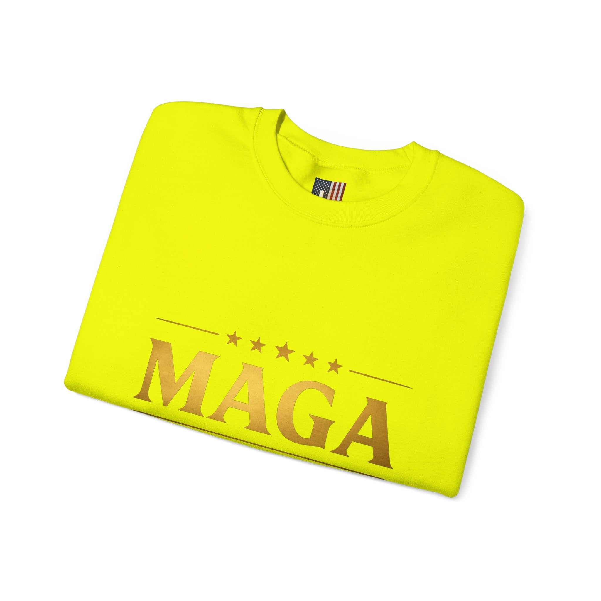 Sweatshirt — "MAGA Make America Godfearing Again" Gold Logo Crewneck Printify