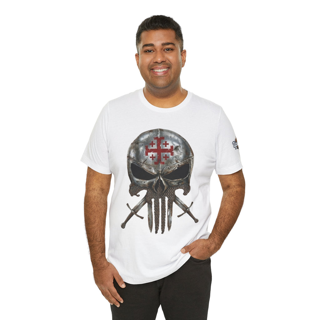Crusader Knight Christian Skull T-shirt - Warrior Armor of God T-shirt Printify