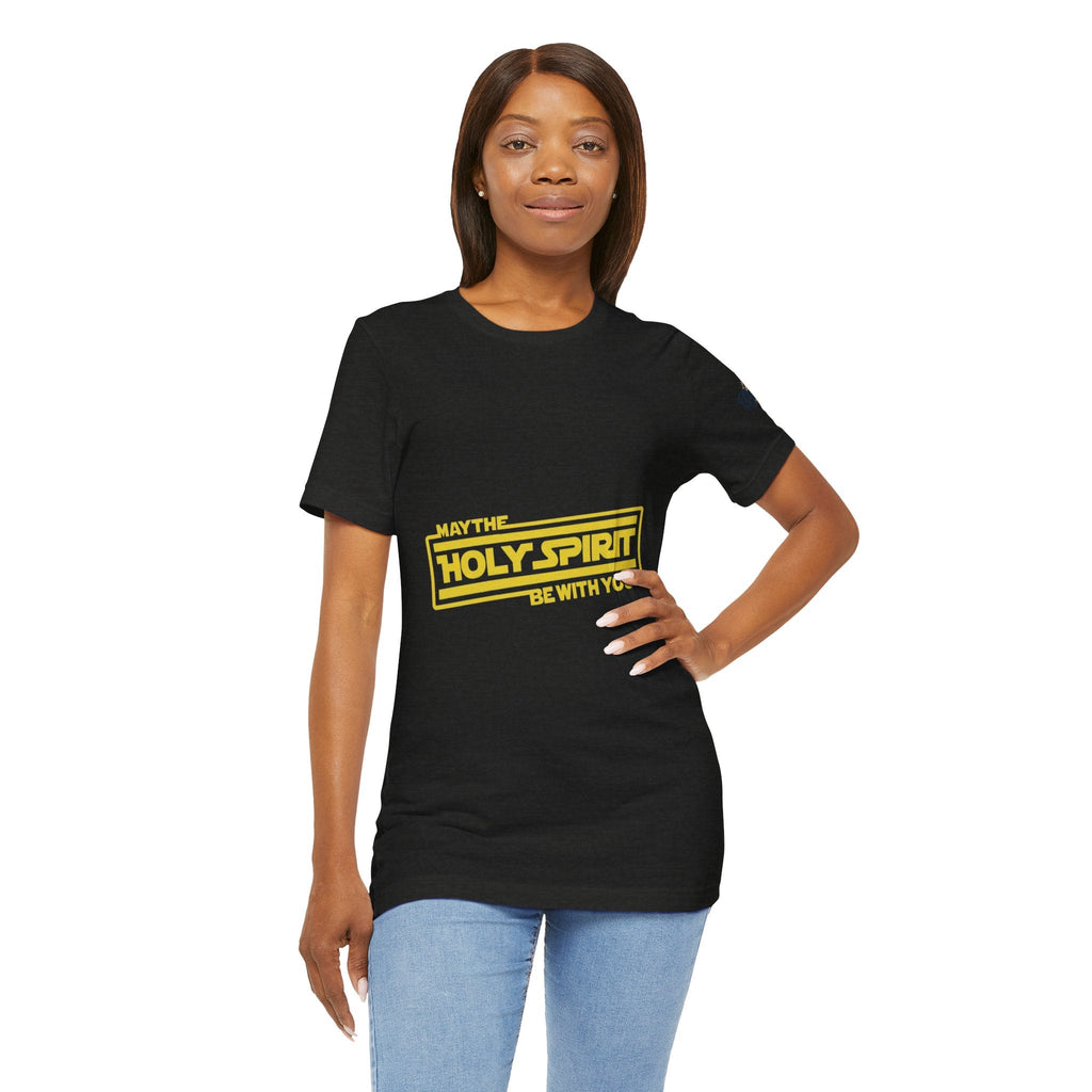 May the Holy Spirit Be With You T-shirt - Christian Star Wars Parody T-shirt Printify