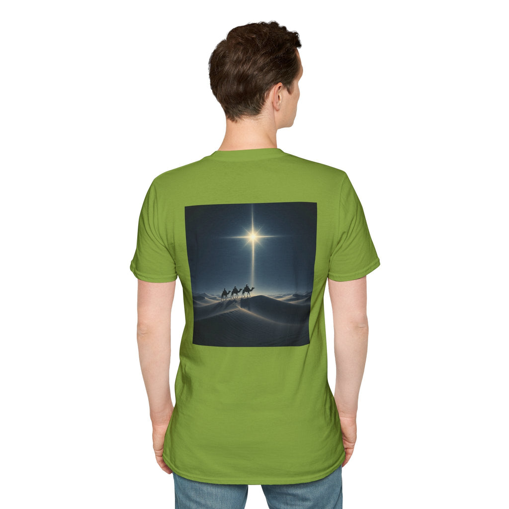 3 Wise Men T-shirt – Magi Camels Nativity Journey Christian Christmas T-shirt for Epiphany Faith & Holy Night Printify